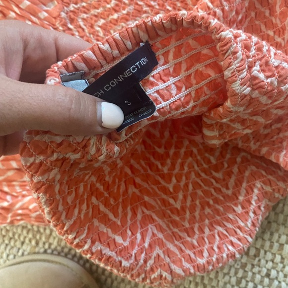 French Connection Orange Textured Dress - Picture 2 of 3